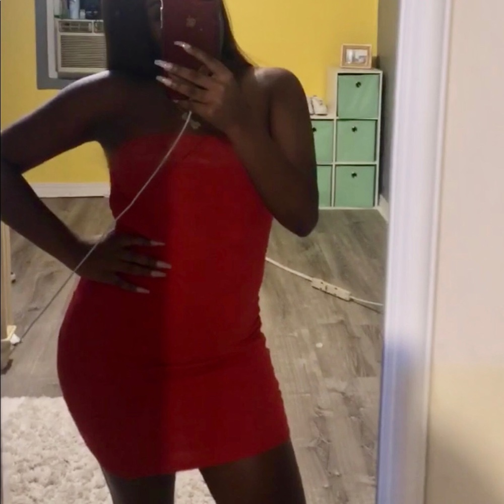 Worn once everyday red bodycon tube dress